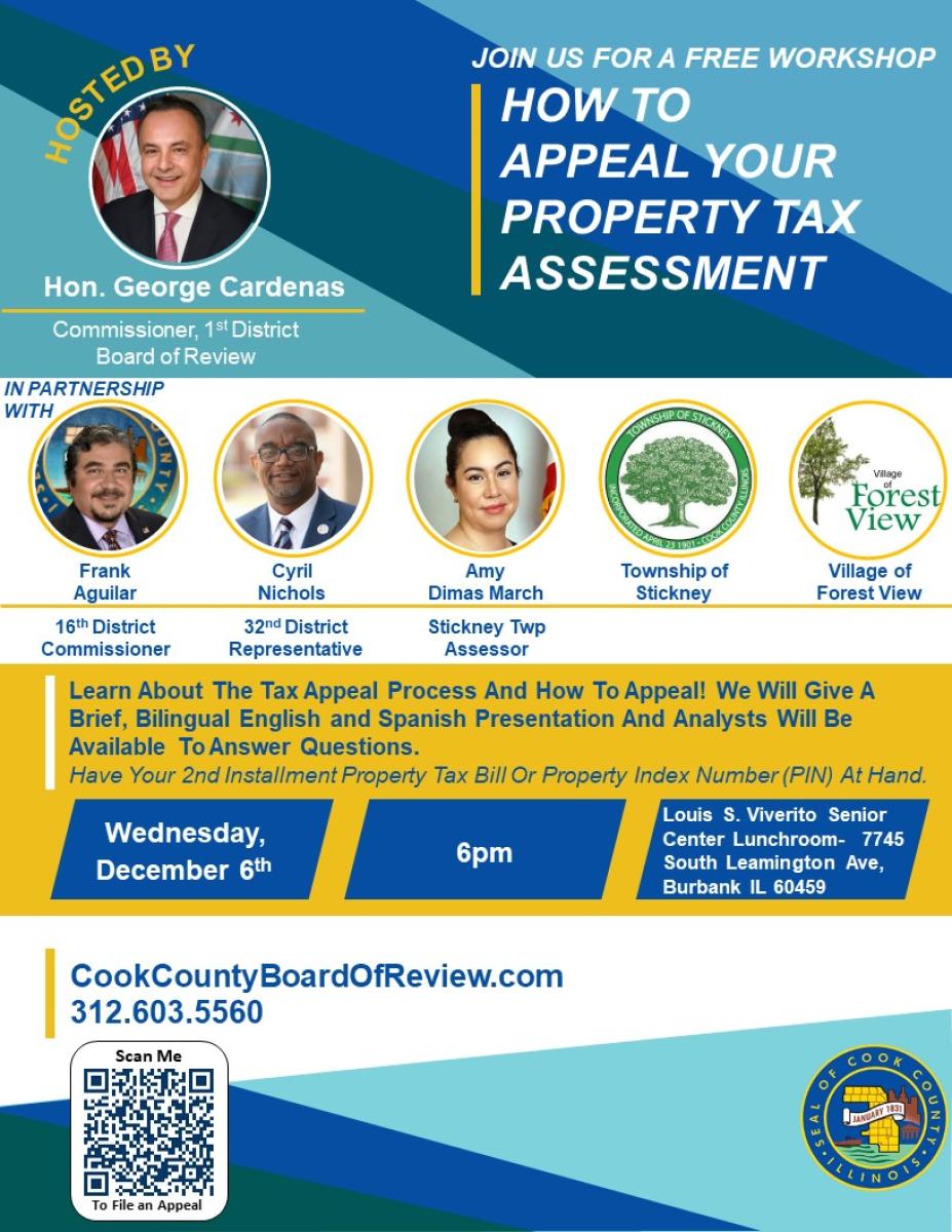 Stickney Township Tax Appeal Cook County Board of Review